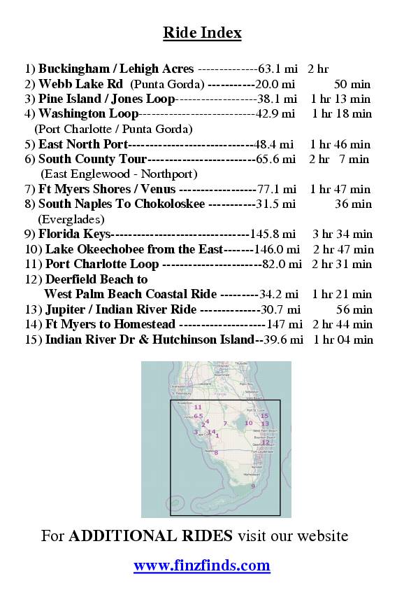 Scenic Rides In South Florida Book - 15 Rides