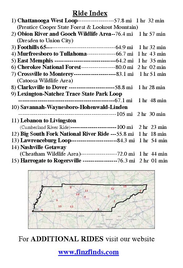 Tennessee Scenic Ride Index