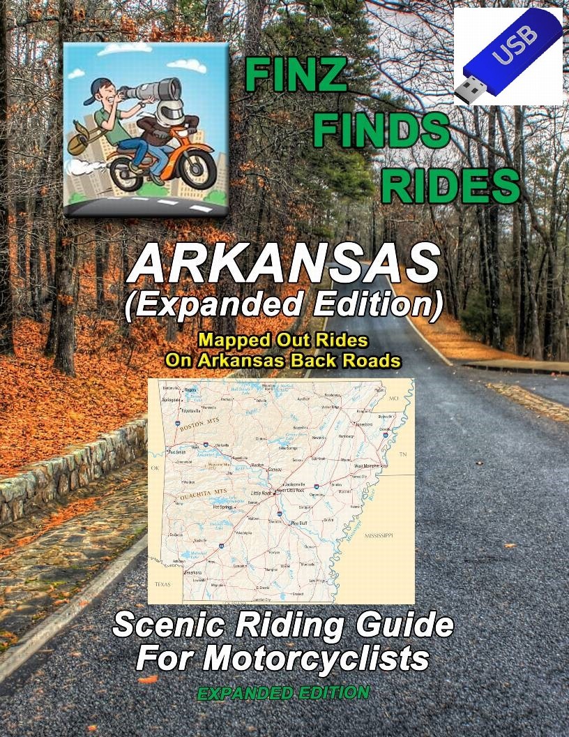 DISCOUNTED PACKAGE – Scenic Rides In Arkansas (Expanded Edition) Paperback And GPS – 25 Rides